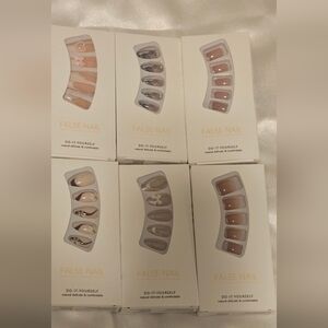 DIY False Nail Set in Neutral Tones